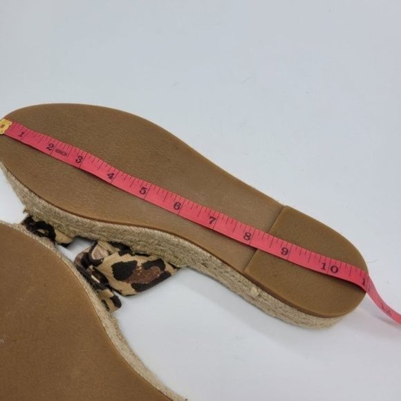 Loeffler Randall Leopard bow tie strappy espadrille sandals Size 10 - Picture 8 of 8